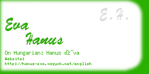 eva hanus business card